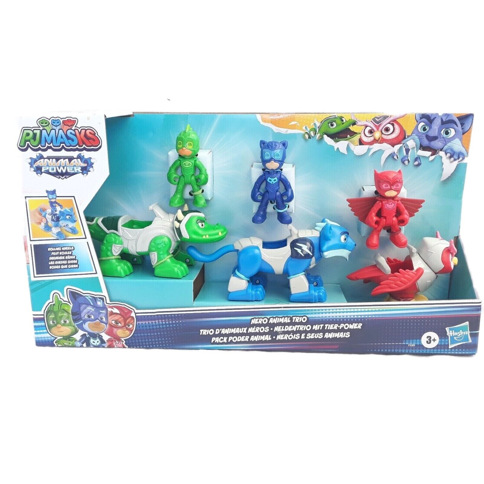 PJ Masks Animal Power Hero Animal Trio Preschool Toy, Action